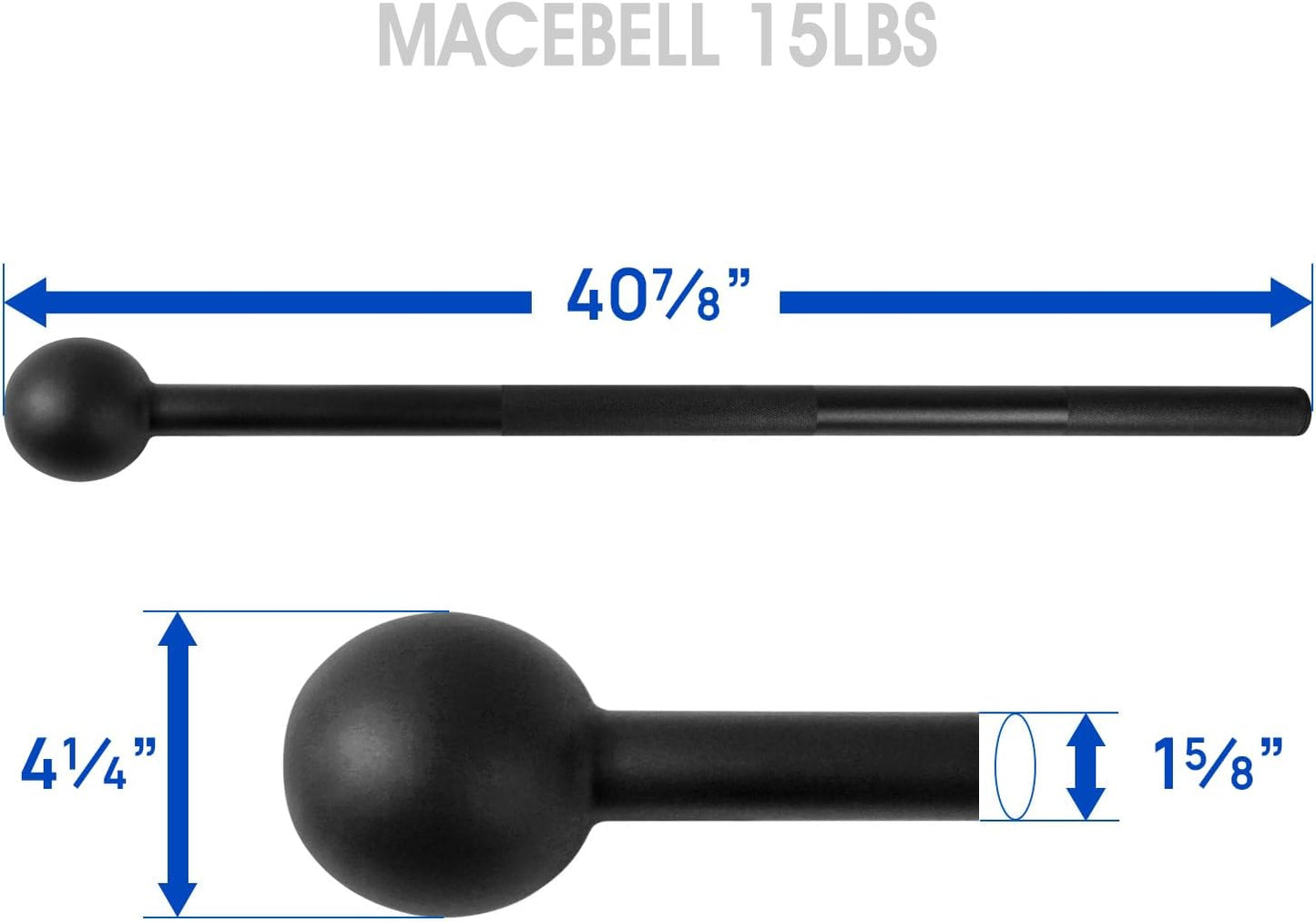Steel Mace Bell for Comprehensive Strength Training - Enhance Full Body, Muscular Development, Shoulder, Grip, and Forearm Workouts - Available in 5, 7, 10, 15, 20, 25, and 30 LB for Both Men and Women