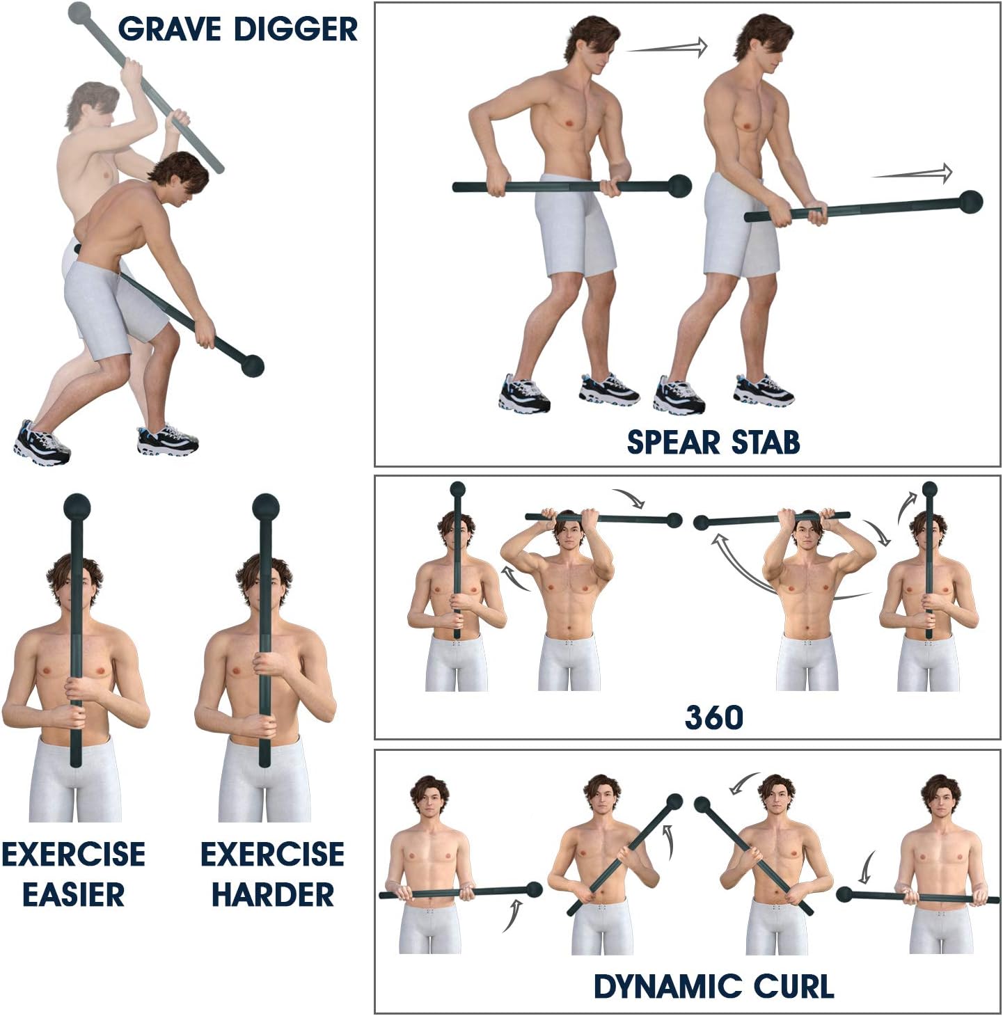 Steel Mace Bell for Comprehensive Strength Training - Enhance Full Body, Muscular Development, Shoulder, Grip, and Forearm Workouts - Available in 5, 7, 10, 15, 20, 25, and 30 LB for Both Men and Women