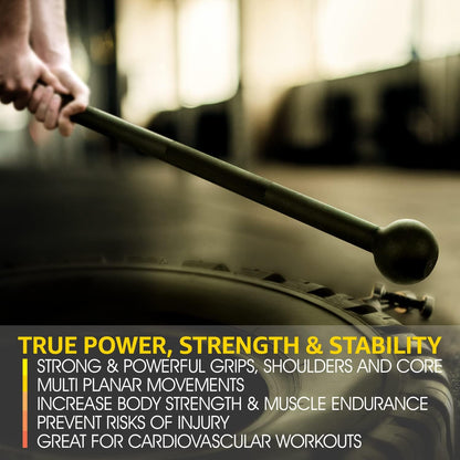 Steel Mace Bell for Comprehensive Strength Training - Enhance Full Body, Muscular Development, Shoulder, Grip, and Forearm Workouts - Available in 5, 7, 10, 15, 20, 25, and 30 LB for Both Men and Women